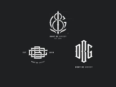 Monogram Design. DBG apparel apparel design apparel graphics branding design lettering lettermark logo logo design logotype monogram monogramlogo typography