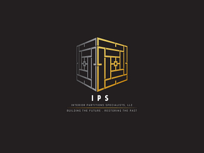 IPS branding construction logo design lettermark logo logo design