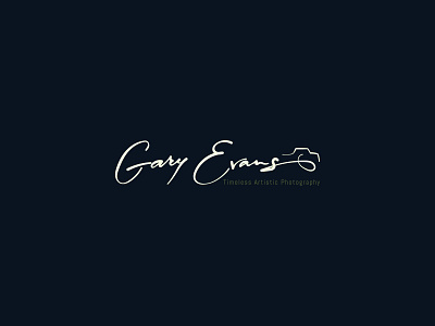 Gary Evans. Signature Logo branding design design logo lettering logo logo design logotype photograhy photographer logo signature signature logo typography vintage