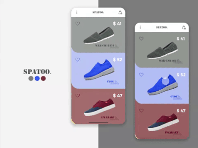 Shoes Store with Interaction clean design interactive design shoes ui ux
