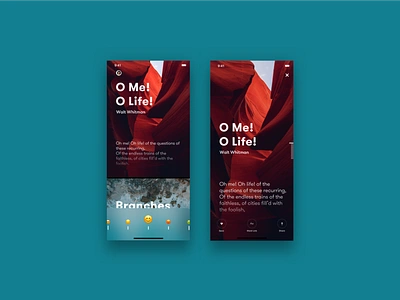 Poetry App Concept concept app ui ux