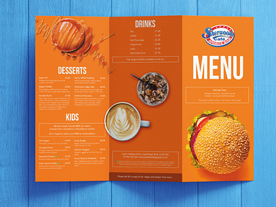 Menu Design for Sherwood's Sports Bar