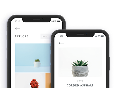 Succulent E-Commerce App app design ecommerce app minimalistic mobile sketch succulent