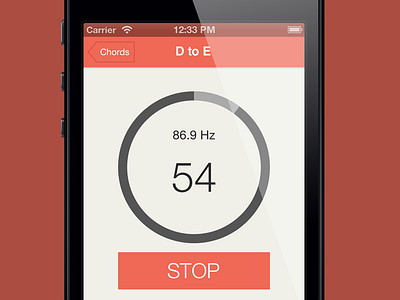 Chord Practice app chords flat ios minimal pitch simple