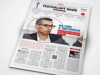 FESTIVAL DAILY of KVIFF (2nd place) circle editorial design festival daily frontpage headline magazine news newspaper photo reflector