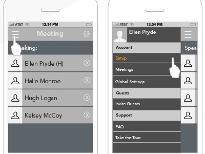 GM App IOS Wireframes functional interactive ios native telecommunications ui ux wireframes