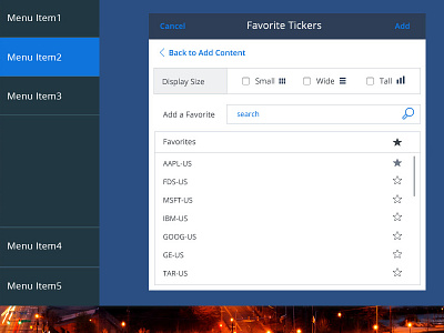 Favorite Pannel Concept application desktop favorites flow interactive search ui ux