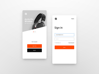 Mobile Login Screen UI Design app design flat minimal ui ux web website