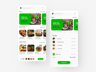 Online Food Delivery App UI/UX Design app design flat illustration minimal typography ui ux web website