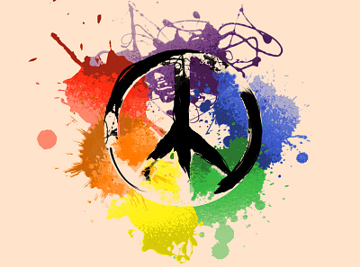 Peace color illustration peace peaceful sign