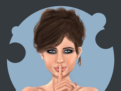 Hush! beauty character art hush illustration woman