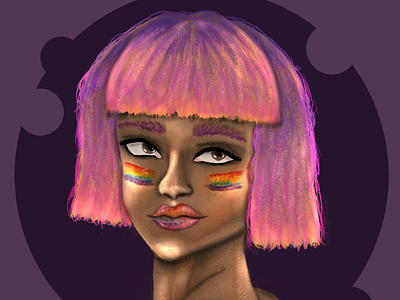 Pride character art illustration lgbti pride queer woman