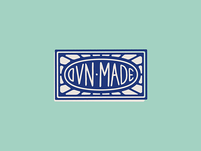 DVN MADE badge branding devon hand drawn iconography illustration lettering stamp sun texture typography vector