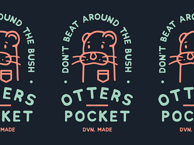 Otters Pocket apparel design artwork badgedesign brand branding lettering otter pocket tshirts typography