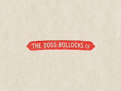 The Dogs Bollocks Co. branding lettering lockup logotype stamp texture textured typography
