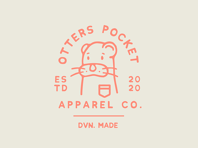 The Otters Pocket Apparel Co. branding illustration lettering lockup logo logotype typography