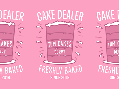 YUM CAKES apparel branding illustration lettering lockup tshirt typography