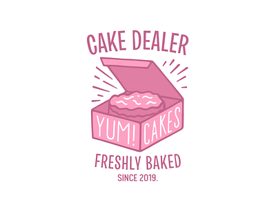 YUM CAKES v.2 apparel apparel logo badge branding illustration lettering lockup tshirt typography