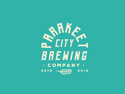 Parakeet City Brewing Co. badge beer branding brewery can lettering lockup logotype micro brewery typography