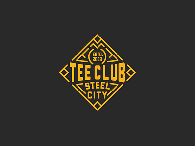 Tee Club badge baseball branding illustration lettering lockup logotype stamp typography