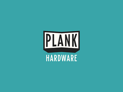 Plank Hardware branding identity design lettering lockup stamp typography