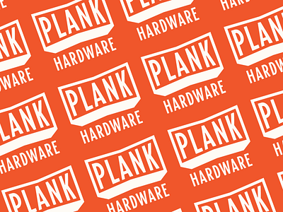 Plank Hardware branding colour hardware lettering lockup logotype pattern stamp typography