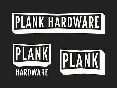 Plank Hardware brand identity branding lettering lockup logotype typography