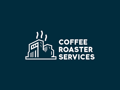Coffee Roaster Services badge branding coffee coffee roaster coffee roasting design illustration industrial lettering lockup logo logotype typography