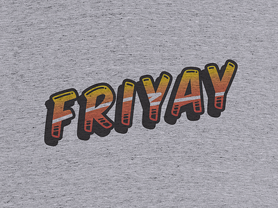 FRYAY! colour lettering typography