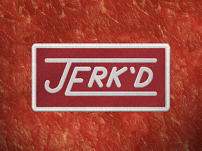 Jerkd concept badge branding lettering logo meat patch stamp typography