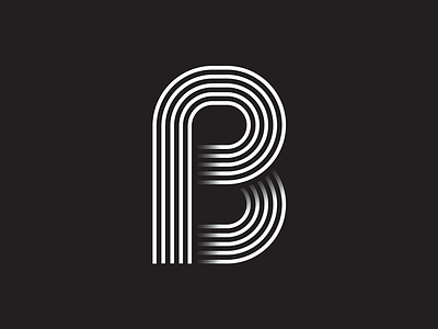 B form lettering shape typography