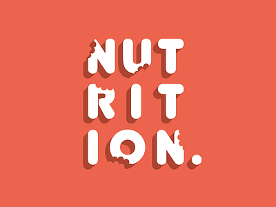 Nutrition illustration lettering typography