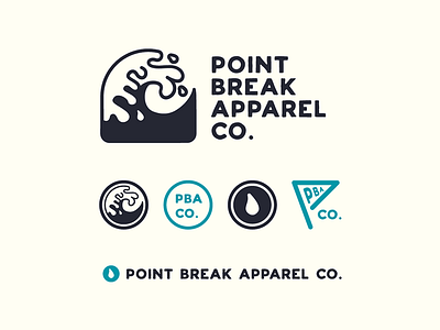 Point Break Apparel Co. badge branding concept logo