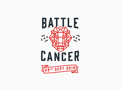 Battle Cancer badge branding colour crossfit design icon iconography illustration lettering lockup logo logotype shape stamp typography vector