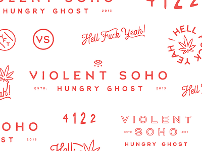 Violent Soho band merch branding lettering logotype typography violent soho