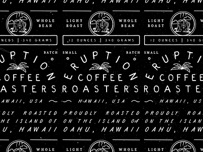 Eruption Coffee badge branding iconography illustration lettering logo logotype stamp texture typography