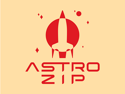 Astro Zip Rocket Logo branding design designer flat graphic design icon logo logodesign retro rocket space typedesign typography vector