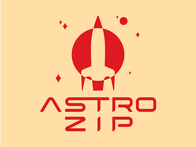 Astro Zip Rocket Logo