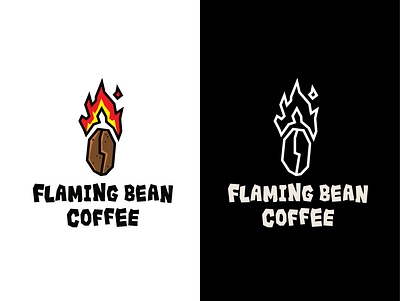 Flaming Bean Coffee Logo branding cartoon coffee coffee bean coffee shop dailylogochallenge design designer flat graphic graphic design illustration lettering logo logo design logodesign logos typedesign typography vector