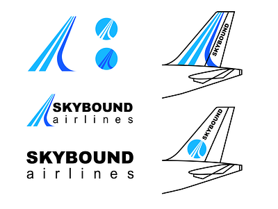 Skybound Airlines Logo airline logo airplane brand design branding dailylogochallenge design designer flat graphic design icon illustration logo logodesign typography vector