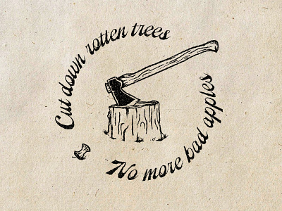 No More Bad Apples axe bad apples blm f12 illustration stamp trees type