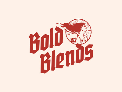 Bold Blends v2 blends bohemian bold branding coffee shop logo