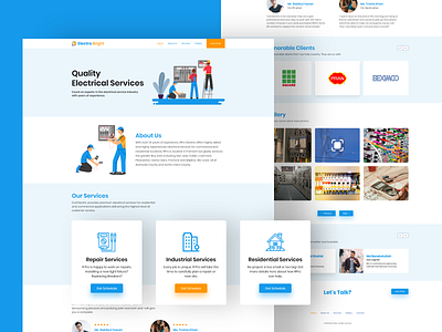 Electrician landing page business electric electrical electrician electricity electronic engineer home page landing page one page service web web design website website design