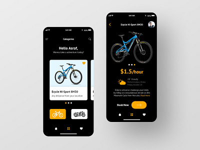 Renting Ride app android android app app apple application bicycle bicycle app bike bike ride mobile app rider ui ui ux ui design ux