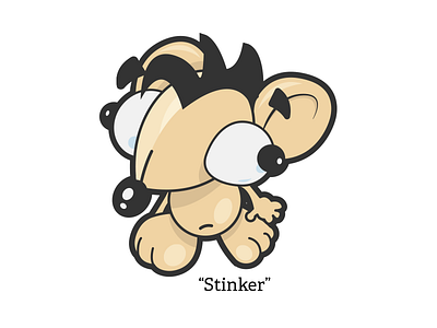 Stinker cartoon dog house illustration pets