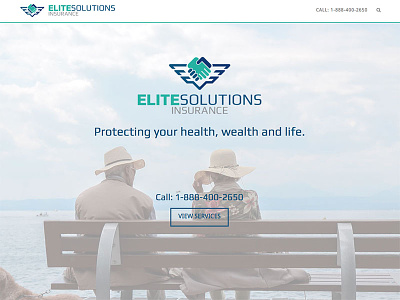 Elite Solutions Insurance clean logo simple website wordpress