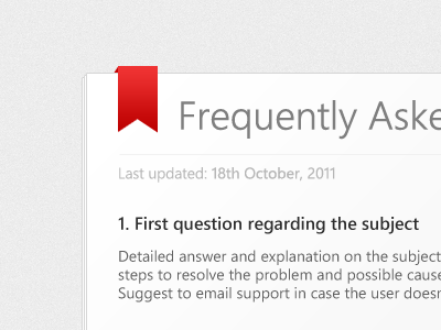 FAQ page design faq ibooks website
