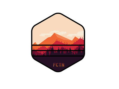 Fctn branding design design art illustraion mountain vector