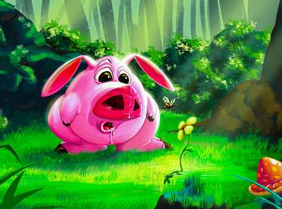 BUNNYPIG animation 2d concept art cute animal digitalart funny character movies