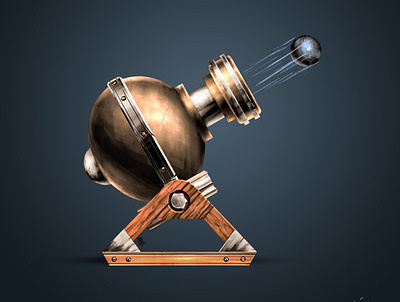 canon & cannon ball art concept art conceptart design digitalart game illustration photoshop photoshop cs6